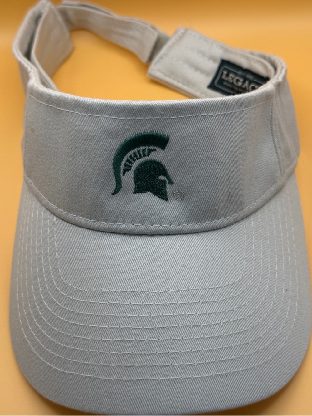 Legacy Light Gray Visor with Black Logo Patch